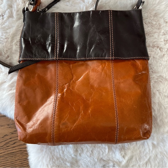 NINO BOSSI Brown and Cognac Leather Crossbody Bag - Picture 5 of 15